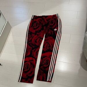 adidas Red Rose Print Track Pants